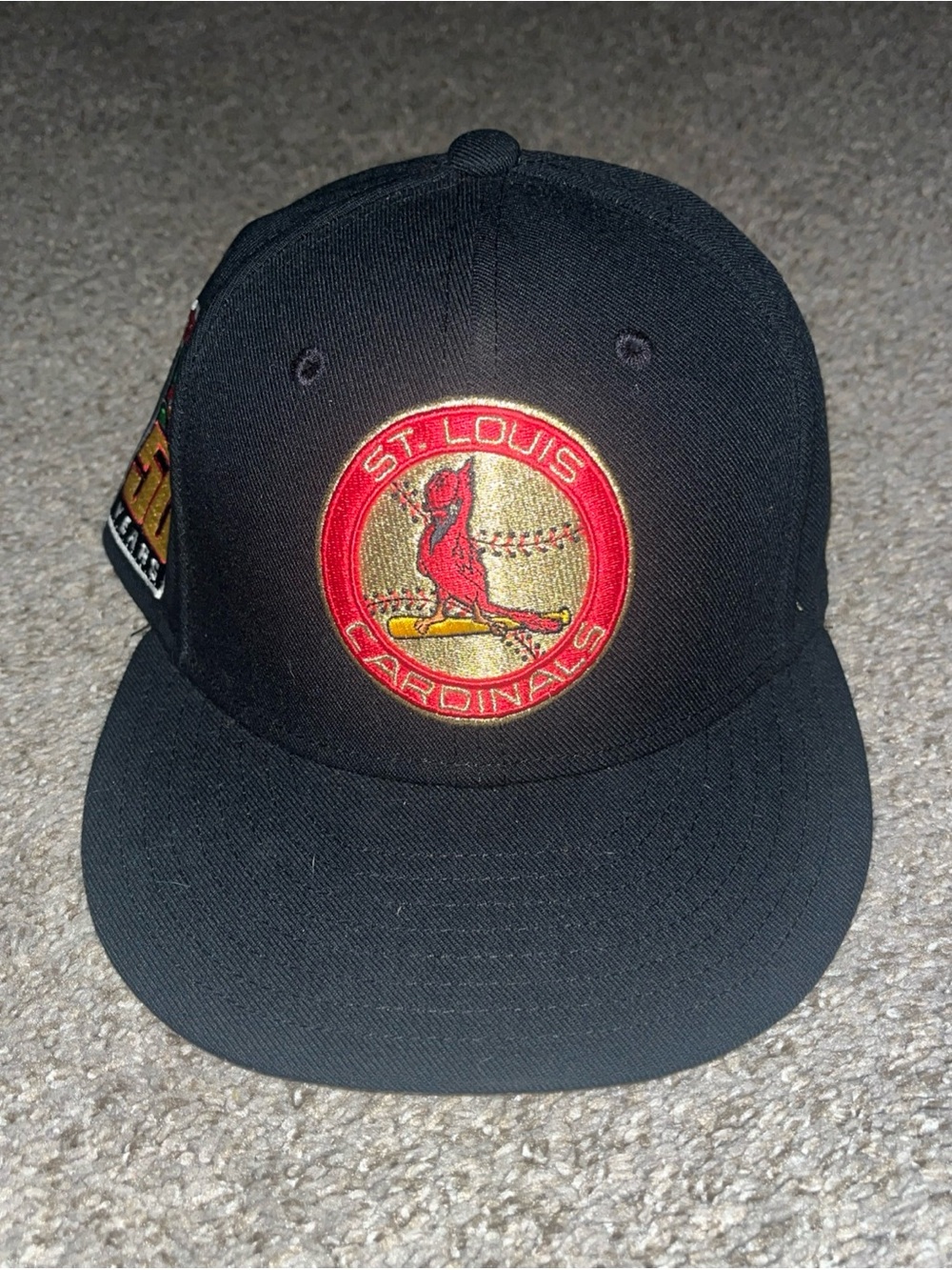 St Louis Cardinals 2001 Topps 50 Years Fitted Hat 7 1/4 Mitchell & Ness NWOT Vtg